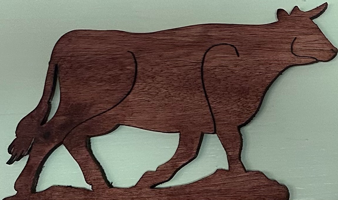 Scroll-saw bull cutout
